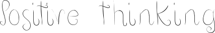 Positive thinking Font