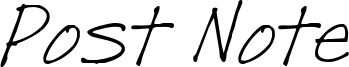 Post Note Font