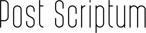 Post Scriptum Font