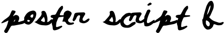 Poster Script B Font
