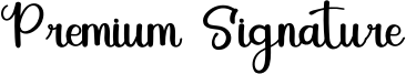 Premium Signature Font