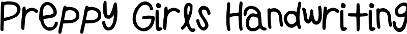Preppy Girls Handwriting Font