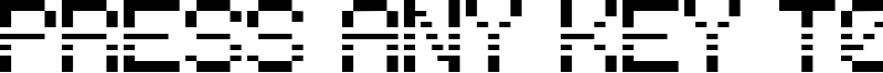 Press any key to continue Font