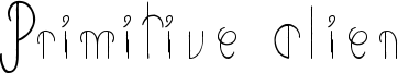 Primitive Alien Font