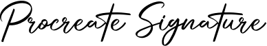 Procreate Signature Font