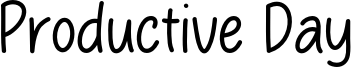 Productive Day Font
