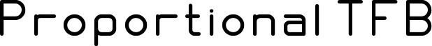 Proportional TFB Font