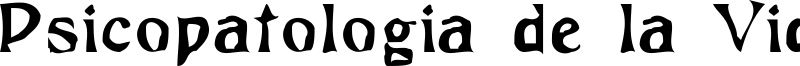 Psicopatologia de la Vida Cotidiana Font