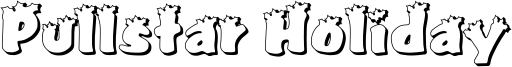 Pullstar Holiday Font