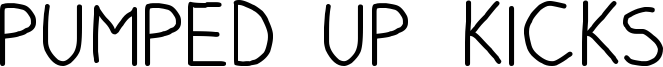 Pumped Up Kicks Font