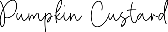 Pumpkin Custard Font