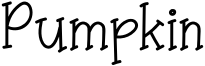 Pumpkin Font