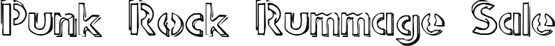 Punk Rock Rummage Sale Font