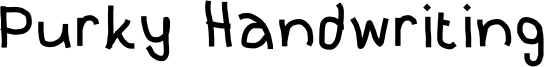 Purky Handwriting Font
