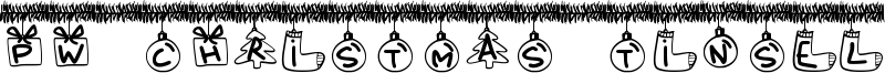 PW Christmas Tinsel Font