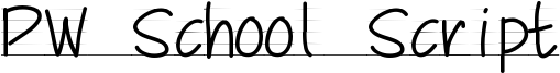 PW School Script Font