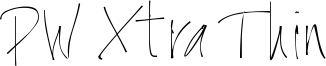 PW Xtra Thin Font