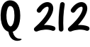 Q 212 Font