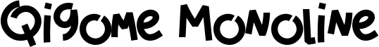 Qigome Monoline Font