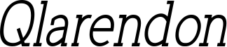 qlarendon condensed italic.otf