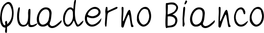 Quaderno Bianco Font
