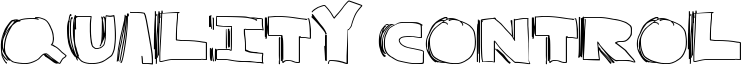 Quality Control Font