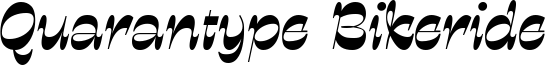 Quarantype Bikeride Font