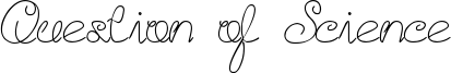 Question of Science Font