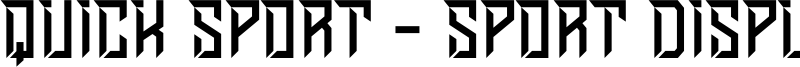 Quick Sport - Sport Display Typeface Font