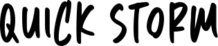Quick Storm Font