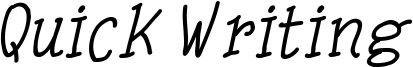Quick Writing Italic.ttf