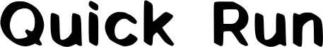Quick Run Font