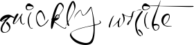 Quickly Write Font