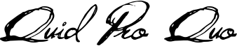 Quid Pro Quo Font