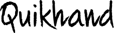 Quikhand Font