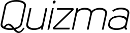 Quizma_Light_Italic_Demo.otf