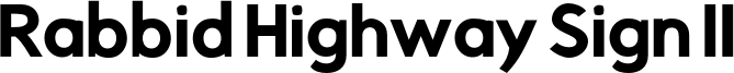 Rabbid Highway Sign II Font