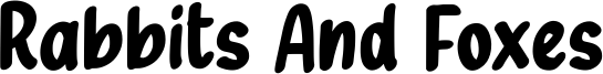 Rabbits And Foxes Font