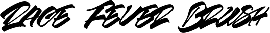 Race Fever Brush Font