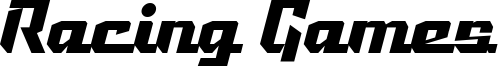 Racing Games Font