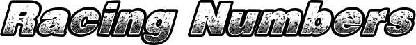Racing Numbers Font