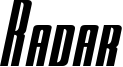 RADARitalic by Doug Sheets.ttf