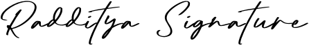 Radditya Signature Font