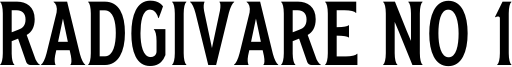 Radgivare No 1 Font