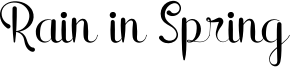 Rain in Spring Font