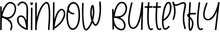 Rainbow Butterfly Font