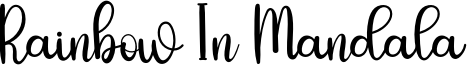 Rainbow In Mandala Font