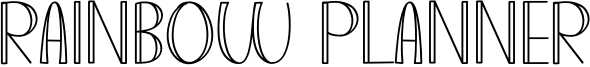 Rainbow Planner Font