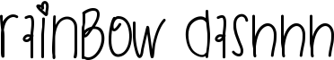 Rainbow Dashhh Font