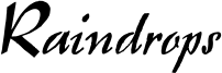 Raindrops Font